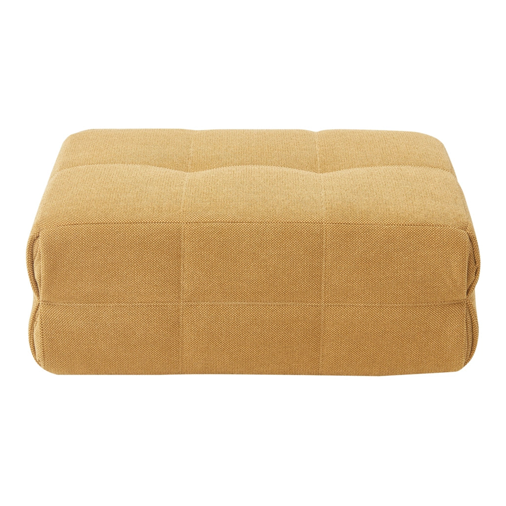Pouf Poggiapiedi Koskyvn Imbottito 35 x 80 x 55 cm - Giallo [en.casa]