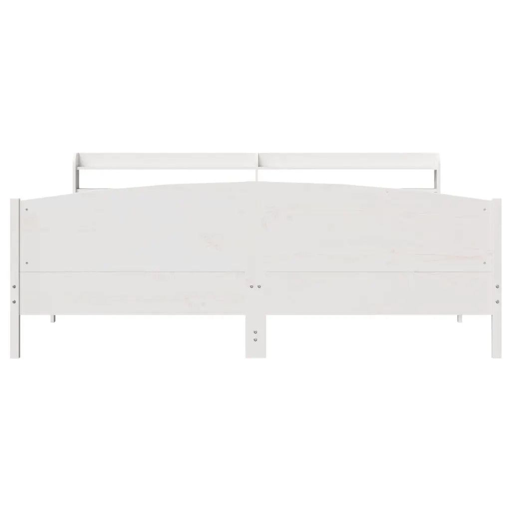 Letto senza Materasso Bianco 180x200 cm Legno Massello di Pino