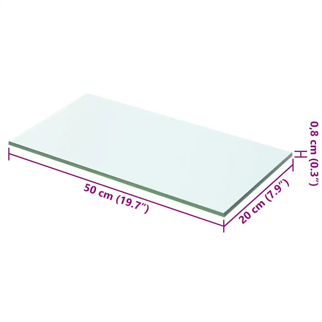 Mensole in Vetro Trasparente 2 pz 50x20 cm 3051559