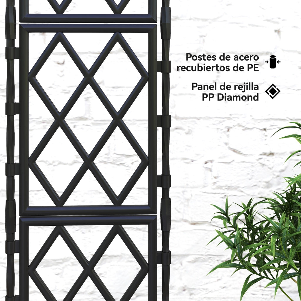 Griglia da Giardino Pieghevole ¨C zephmum ¨C Nero 85x197 cm