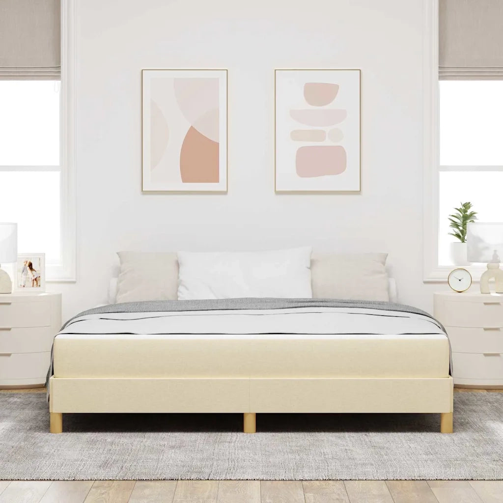 vidaXL Letto a molle Crema e Marrone 180 x 200 cm
