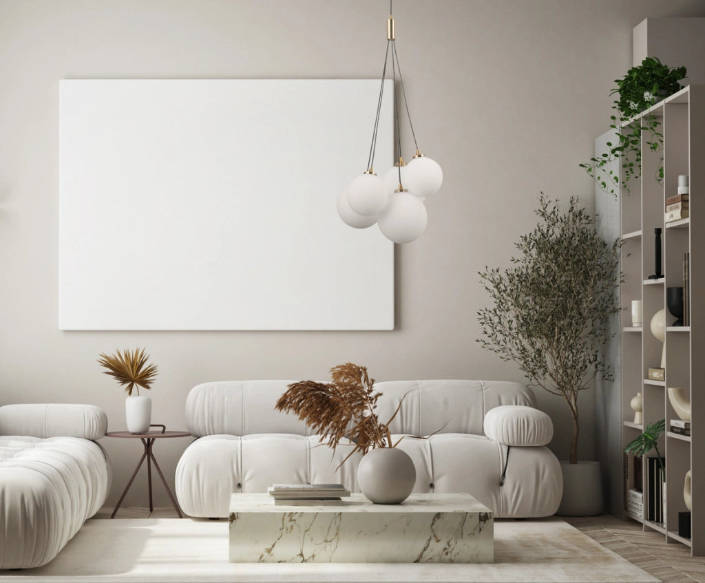 Lampadario ottone sfere vetro bianco 5xG9 Italux Perlos
