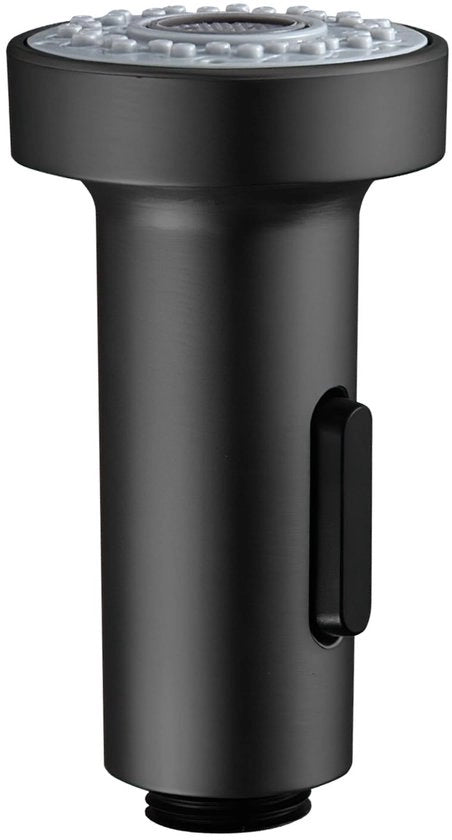 Douchekop per cucina, rubinetto douchekop estensibile, sostituzione telescopica, resistente alla pressione, accessorio impermeabile all'acqua di scarico, lunghezza douchekop 9 cm, compatibile con la maggior parte dei rubinetti da cucina (nero)