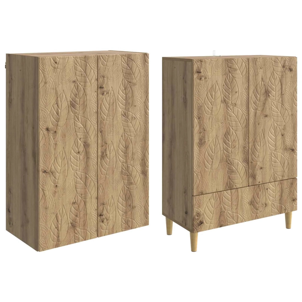 Set di armadi 2 pcs Rovere Artigianale Legno ingegnerizzato