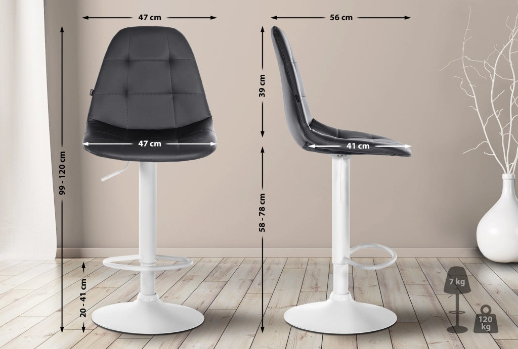 Sgabello bar Elmore ecopelle L 6