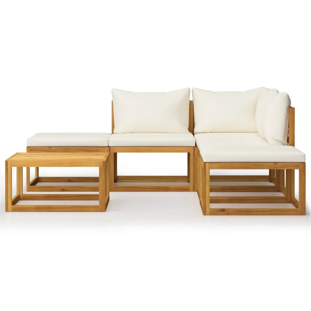 Set Divani Giardino 6 pz con Cuscini Legno Massello di Acacia  cod mxl 35388
