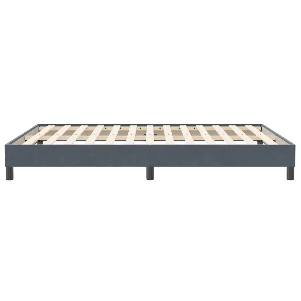 Giroletto senza Materasso Grigio Scuro 140x210 cm Velluto 4101356