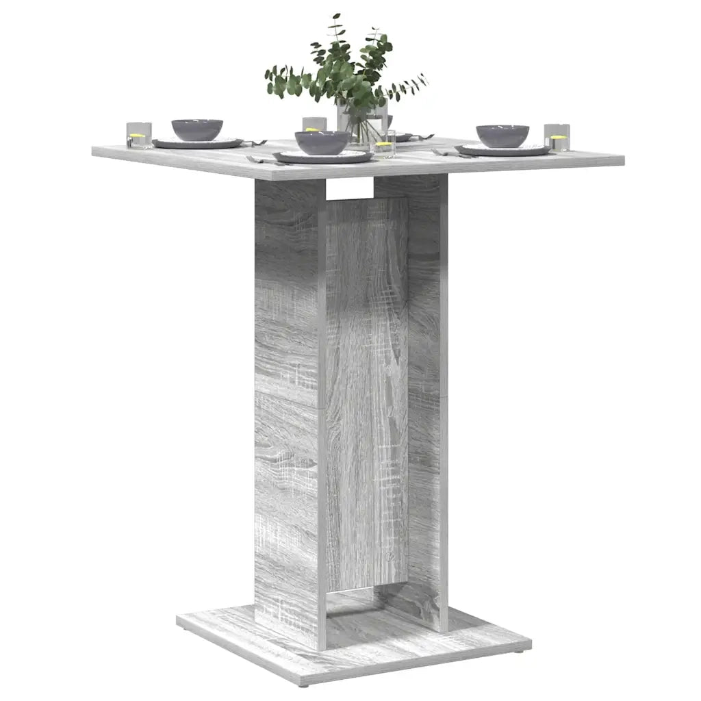 Tavolo da Bistrot Grigio Sonoma 60x60x75 cm Legno Multistrato 815103