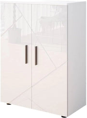 Mobiletto bagno Irma, Bianco lucido, 60 x 81 cm, per la conservazione in bagno e abbinabile alla serie Irma