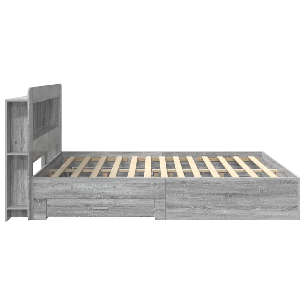 Telaio del letto con storage Sonoma grigio 200 x 200 cm 3433902