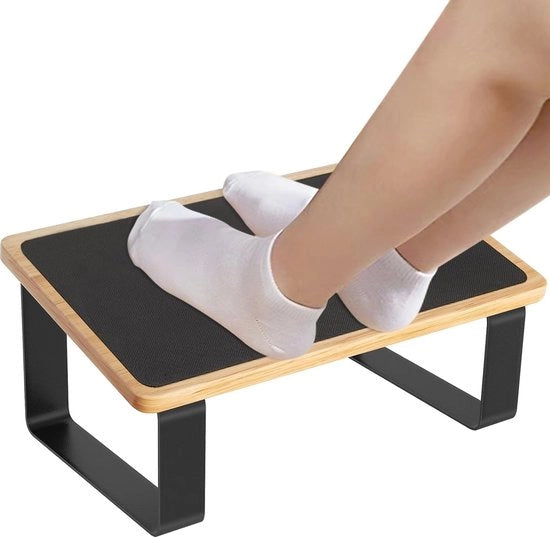 Sostegno Ergonomico per i Piedi sotto il Bureaucrazia - Design Antiscivolo in Legno e Metallo