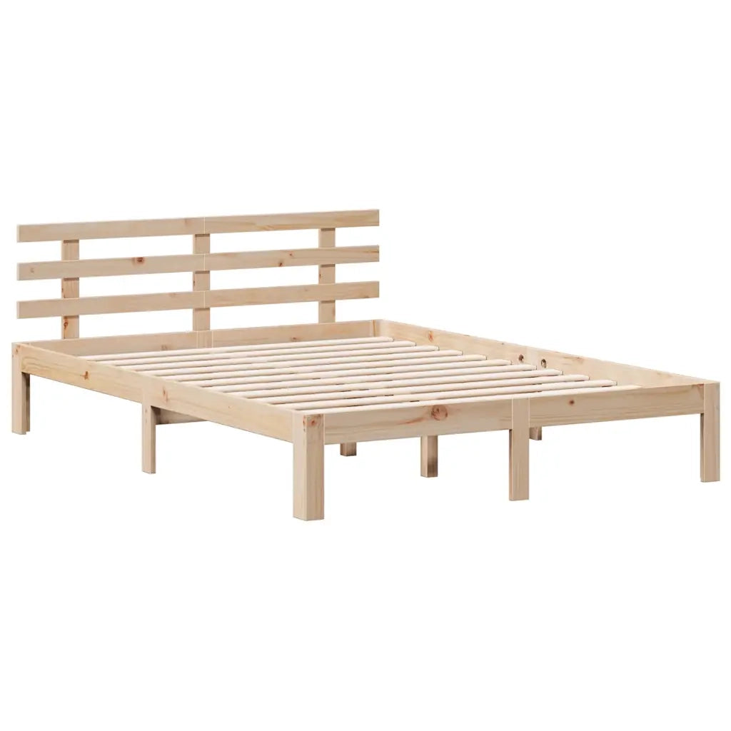 Letto Libreria senza Materasso 140x200 cm in Legno di Pino 3322796