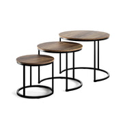 Vicco Tavolino da divano Legno 55 x 55 cm 3 parti