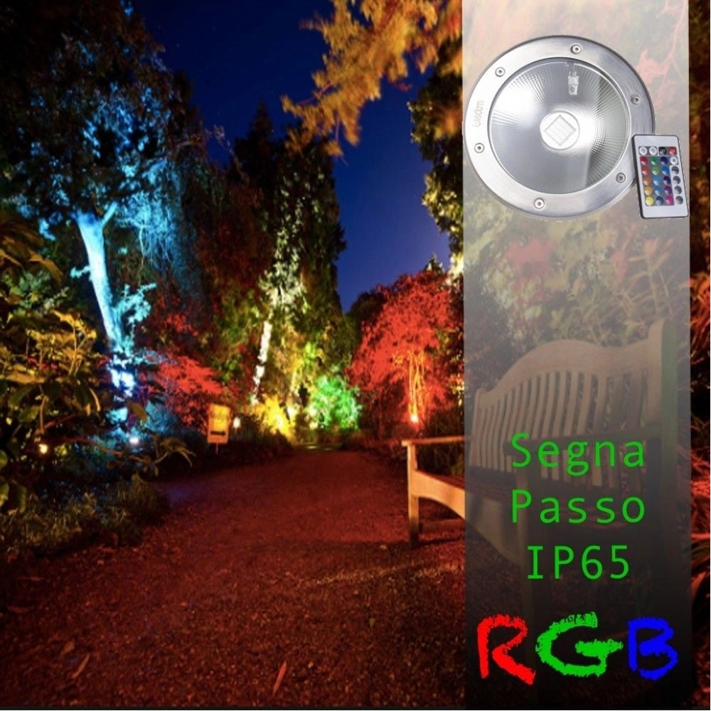 Trade Shop - Segnapasso Faretto Calpestabile Led Cob Rgb 30w Ip65 2700 Lumen Con Telecomando -