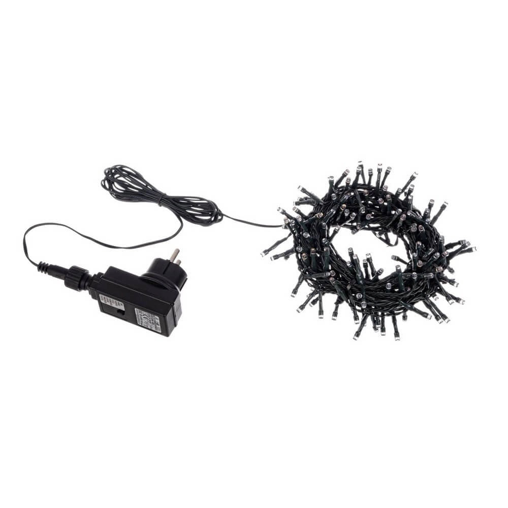 Luci Natale 1200 Lampade Bianco Filo Verde IP44 (6 Pezzi)