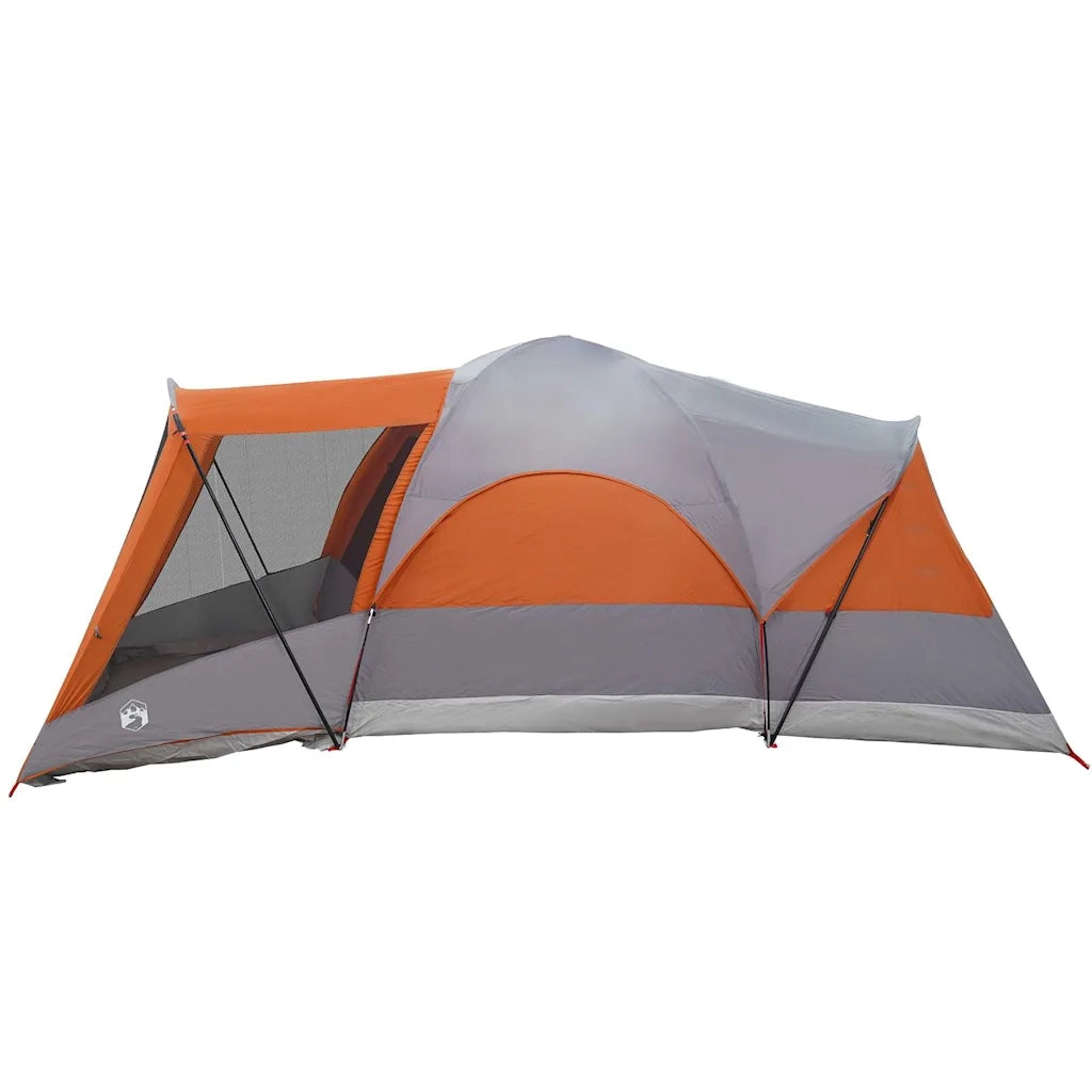 Tenda Familiare a Tunnel 8Persone Grigia Arancione Impermeabile 4009554