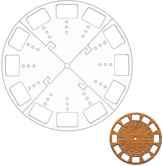 Kit di stencil per inlay in acrilato trasparente - 4 pezzi - 30 cm - 3 mm di spessore - Scaffale per DIY - Strumenti per lavorazione del legno - Scaffale per inlay