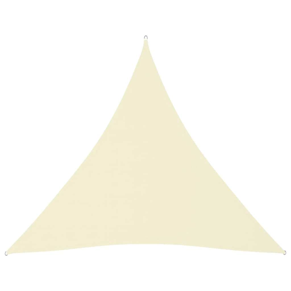 Vela ombreggiante triangolare in tessuto Oxford 4 x 4 x 4 m crema 02_0009866