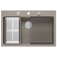 Lavello In Granito Marc 110 Workstation Beige Acciaio