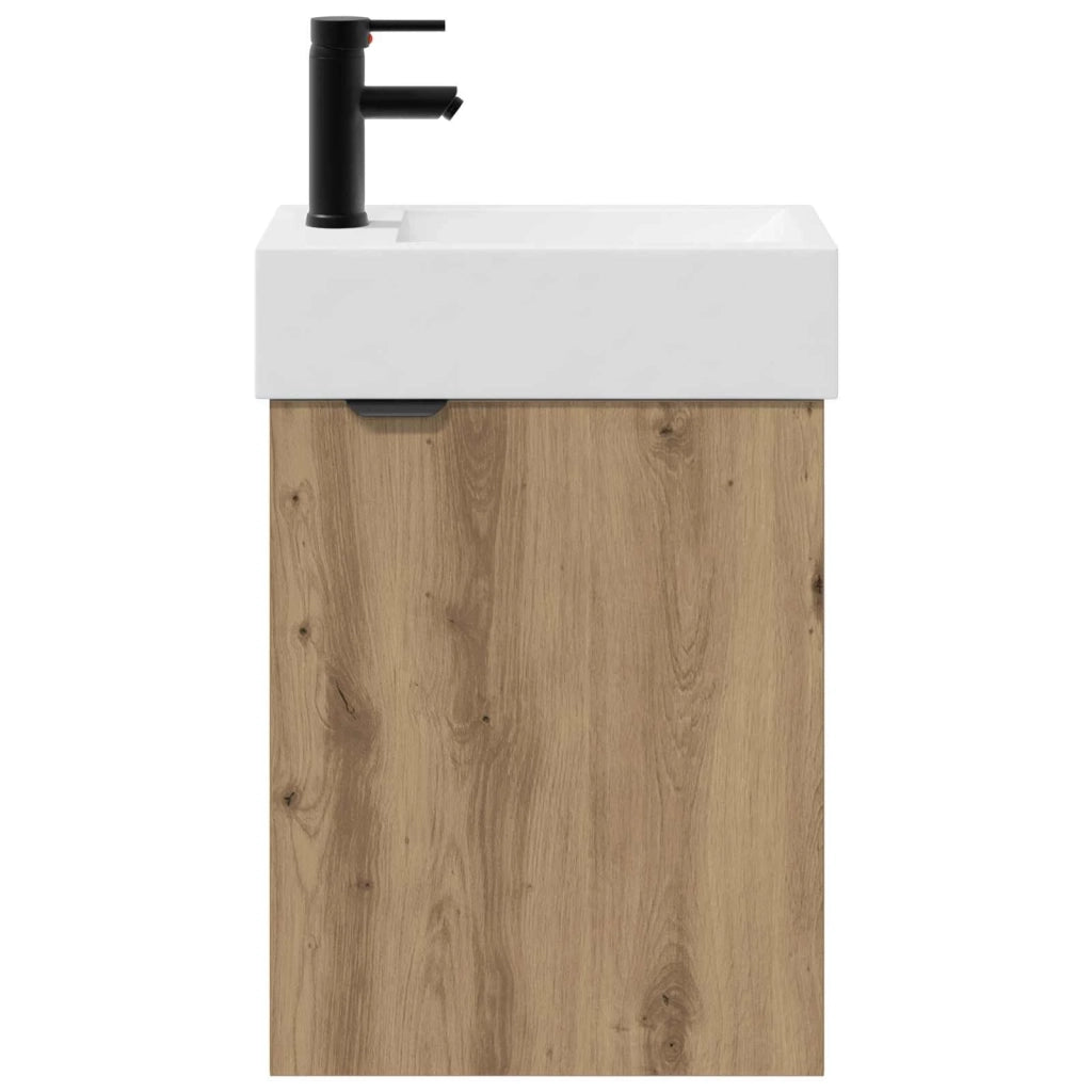 Mobile bagno con rubinetto Rovere Artigianale