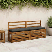 Cuscini per Panchina a 2 Pezzi VIANEN 100% Poliestere Antracite 952961