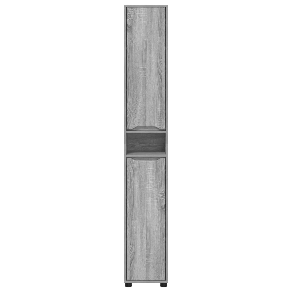 Mobile da Bagno con porta Grigio Sonoma 30,5 x 30 x 195 cm 888763