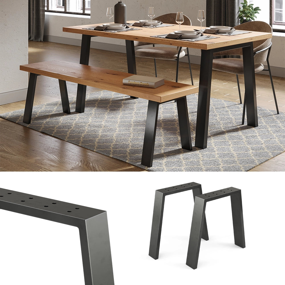 Vicco Gambe per tavolo Nero 45 x 42 cm A forma di U
