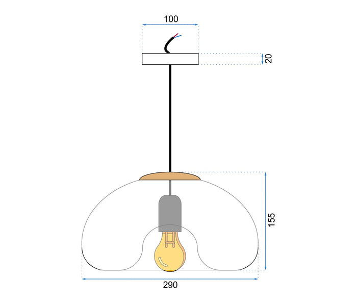 Lampada Da Soffitto Pensile Di Vetro Specchio APP323-1CP Gold