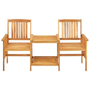 Sedie Giardino Tavolino da Tè 159x61x92cm Legno Massello Acacia 45933