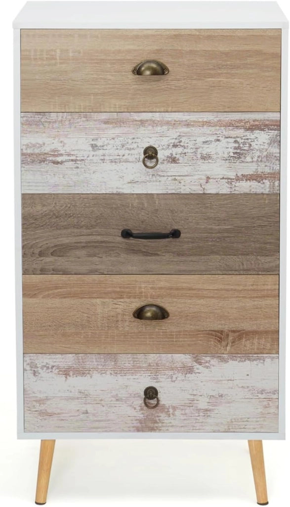 BAHIA Cassettone a 5 cassetti da 60 cm Scandinavo