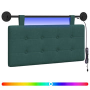 Testiera | Testata sospesa Con luce LED Verde Scuro Tessuto