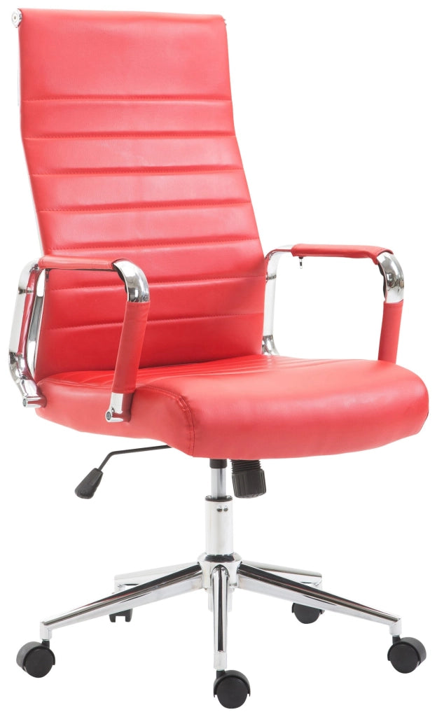Sedia ufficio Kolumbus in similpelle rosso