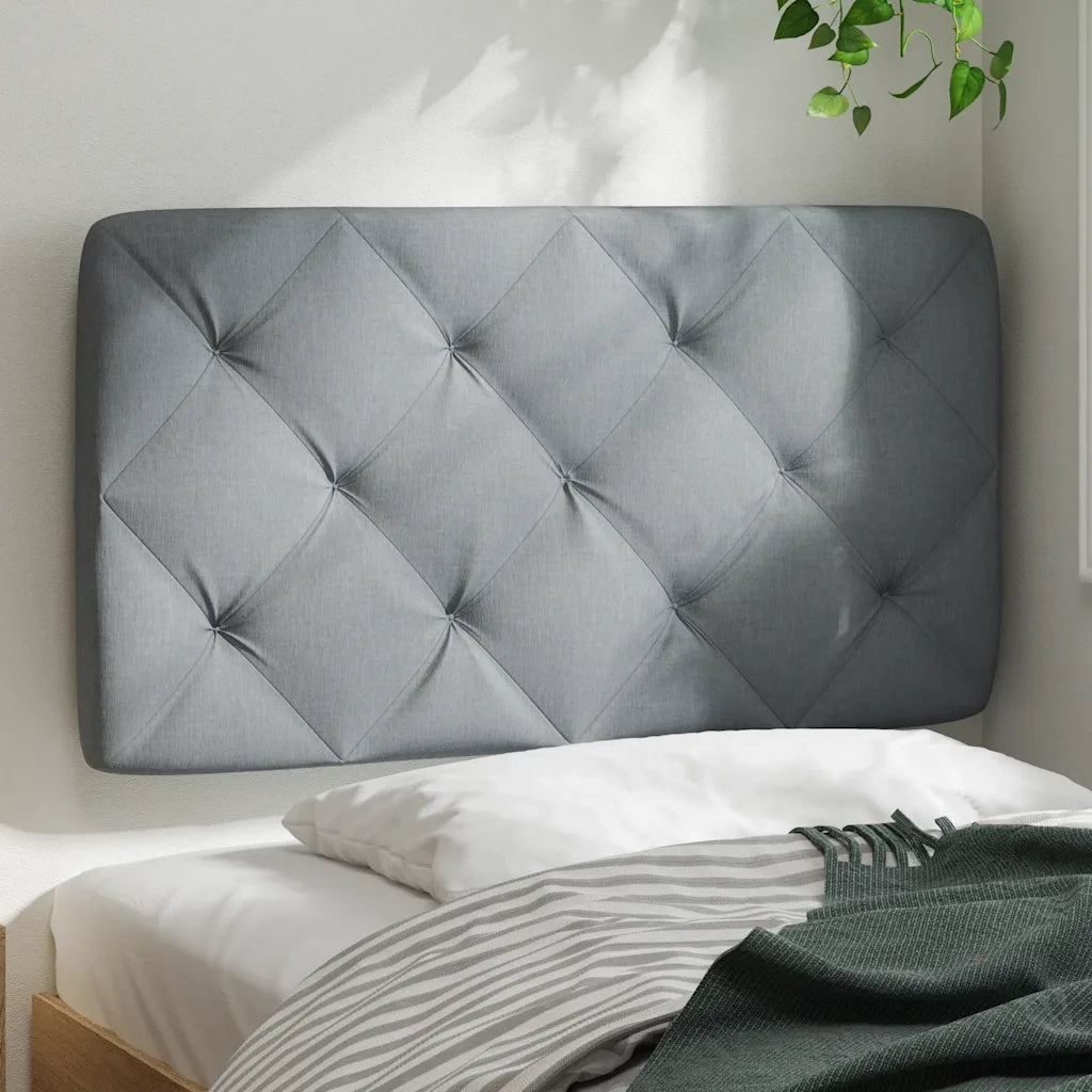 Cuscino Testiera Grigio Chiaro 90 cm in Tessuto CFW4821341