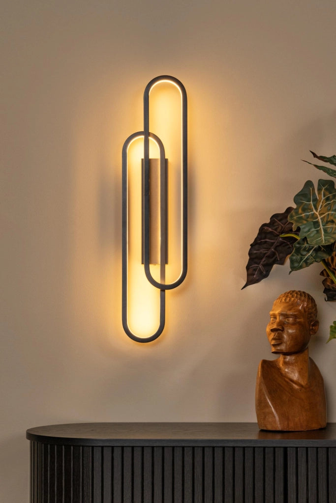 Applique da parete LED integrato 35W nera THELMA Lucide