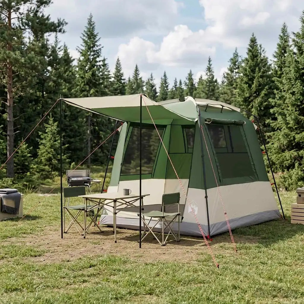 Tenda Party Verde 4 persone Poliestere 185T con rivestimento PU 42017445