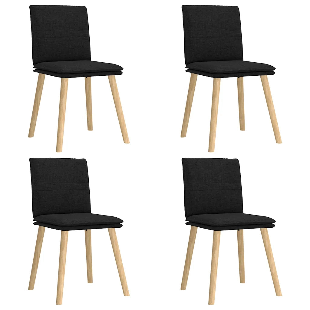 Sedie da Pranzo 4 pz Nere in Tessuto 3315357