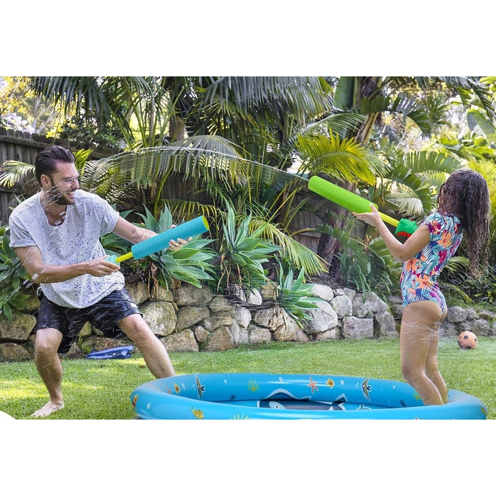 Trade Shop - Tubo Pistola Spara Acqua 30x5cm Schiuma Con Pesciolino Giocattolo Per Bambini 6559072 -