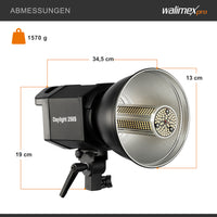 Luce LED fotografia, temperatura 5000K, CRI 90+, potenza 35 W, incl. custodia e riflettore, per studio fotografico foto e video