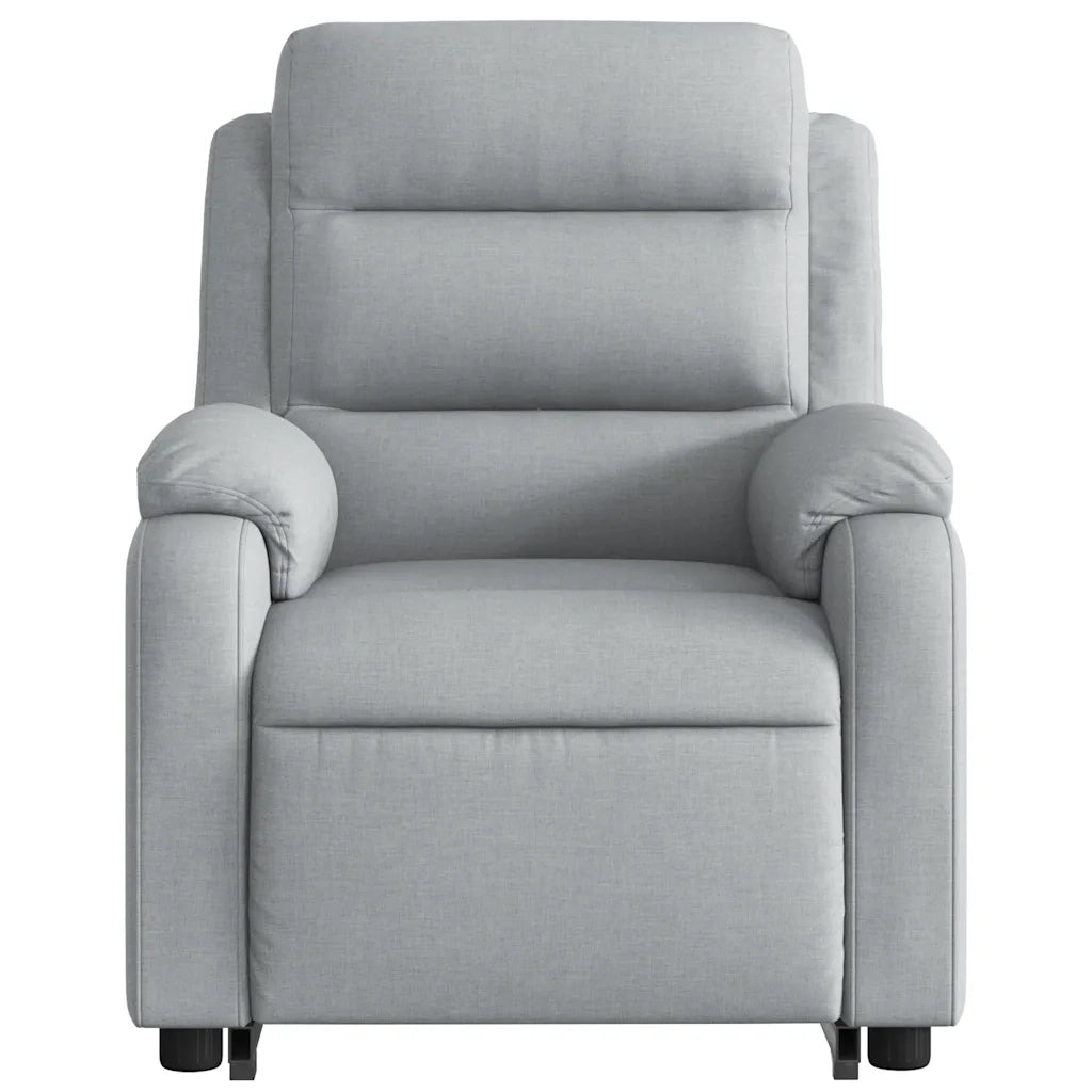 Poltrona Alzapersona Massaggi Elettrica Grigio Chiaro Tessuto 3205016