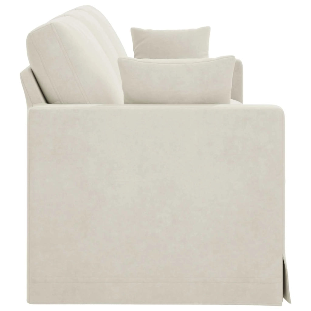 Divano Crema 228 x 78 x 80 cm Velluto 42024447