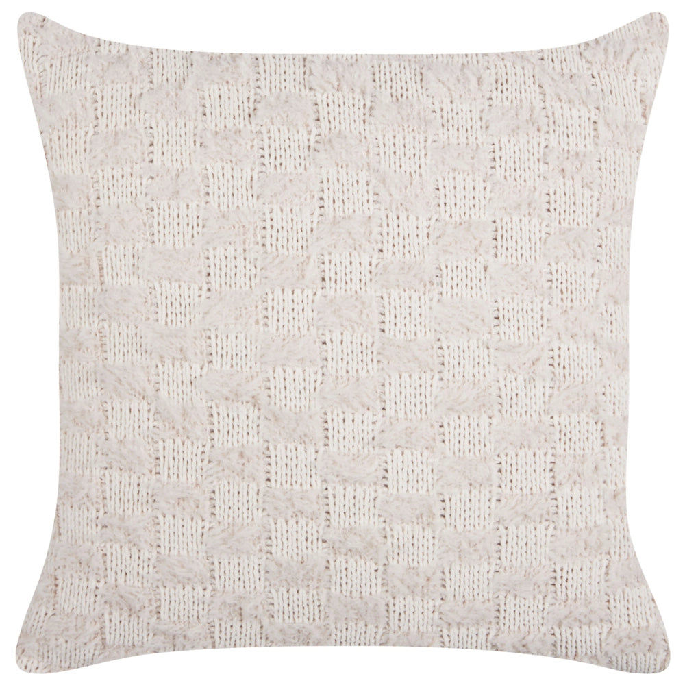 Set di 2 cuscini decorativi in tessuto beige 45 x 45 cm Modello a tinta unita in maglia