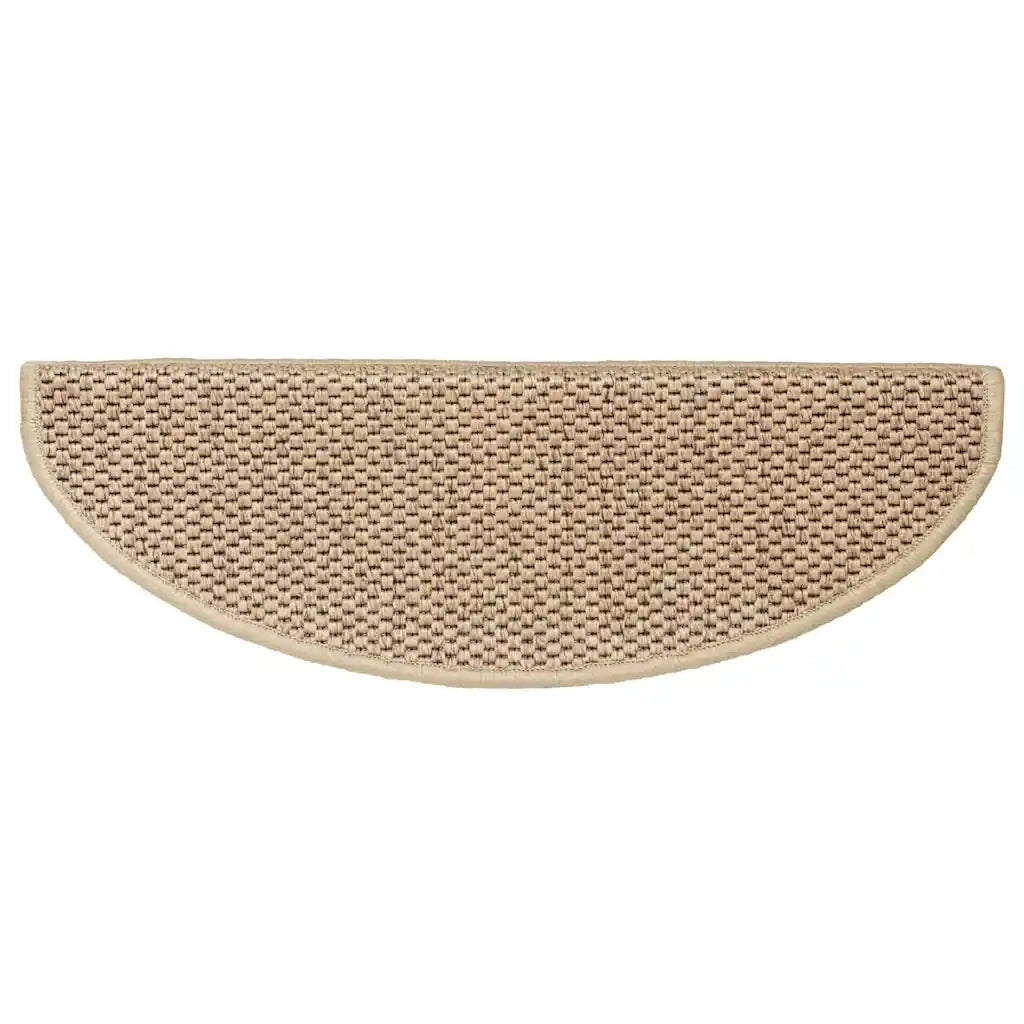 Tappeti Autoadesivi Scale Aspetto Sisal 15 pz 65x21x4 cm Sabbia 326879
