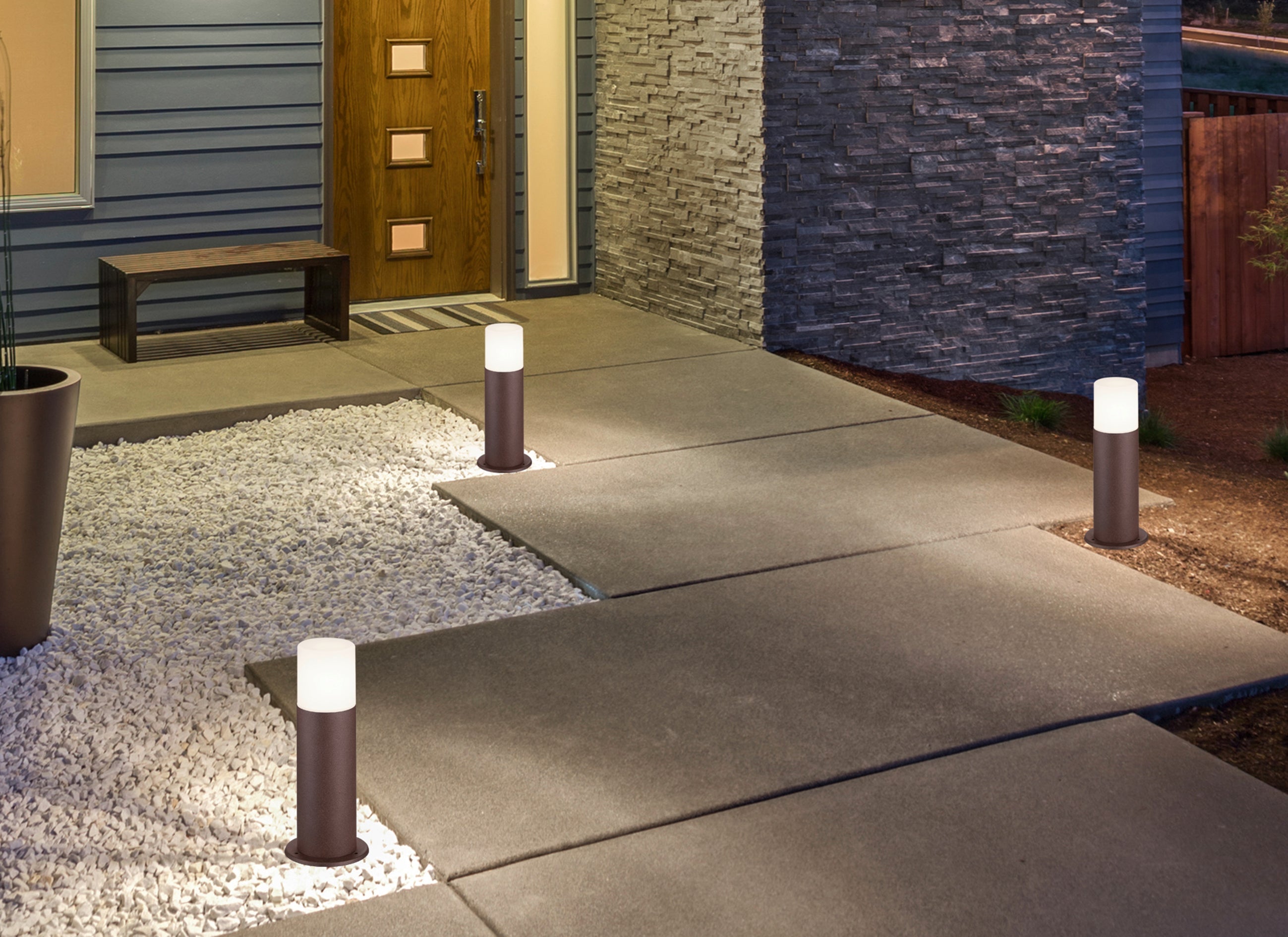 Palo da Esterno  E27 in Pressofusione di alluminio Ruggine