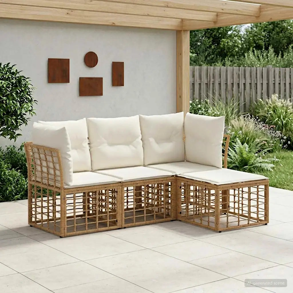 Set di divani da esterno Naturale Poliestere