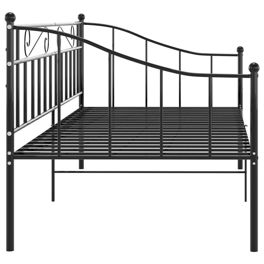 Divano letto-Sofa Letto-Daybed Telaio Nero in Metallo 90x200 cm 661698