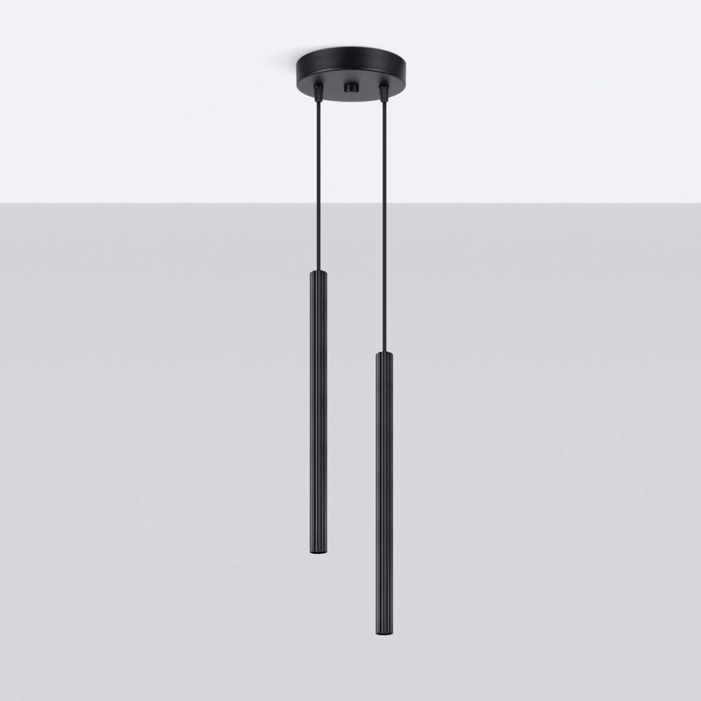 Lampada a sospensione ARCHE 2P nero