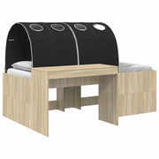 Letto con Tunnel 3 pz Rovere Sonoma e Nero Legno multistrato 3423652
