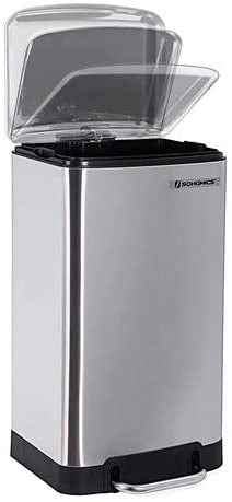 Pattumiera a pedale in acciaio inox da cucina 30 L 12_0000916
