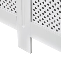 Copritermosifone in Legno a Griglia Bianco 111.5x82x19 cm