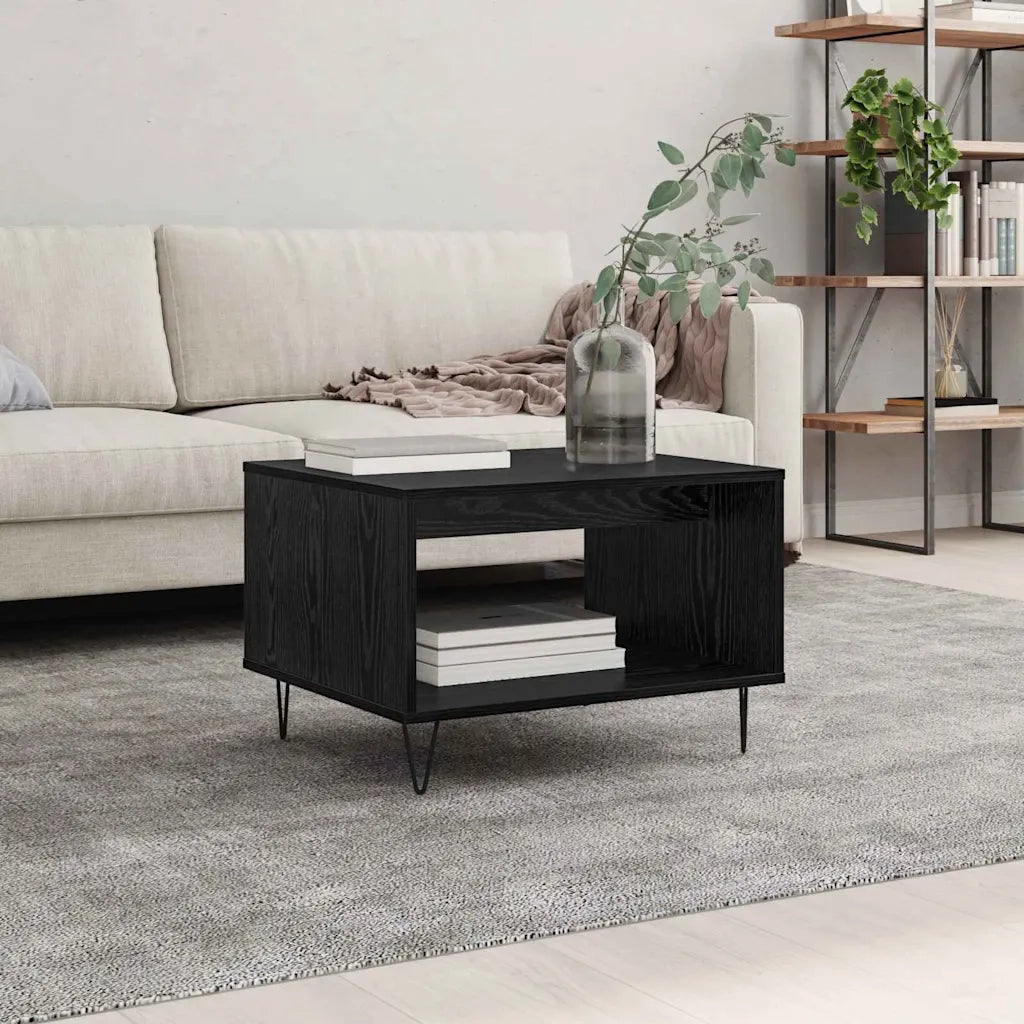 Tavolino da salotto Rovere nero 60 x 50 x 40 cm 879611